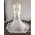 Mermaid Round Neck Ivory Wedding Dress